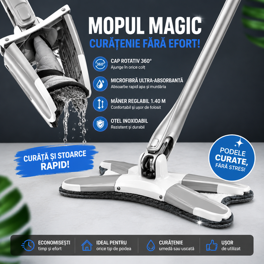 Mopul Magic – Curățenie Fără Efort 1+1 GRATIS
