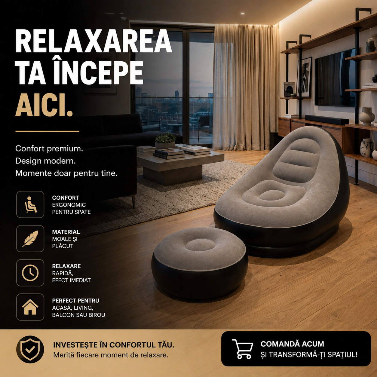 Fotoliu Gonflabil Relax